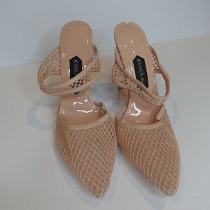 Jessica Rich Ysabelle Fishnet Pointed Toe Pump Heels size 42 Size 12